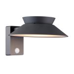 Nordlux Solar Wall Light Justina Metal Anthracite 400lm - 830 Warm White | IP44 - Motion And Light Sensor