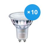 Multipack 10x Philips MASTER Value LED Spot GU10 PAR16 4.9W 380lm 60D - 940 Cool White | Best Colour Rendering - Dimmable - Replaces 50W