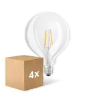 Multipack 4x Osram SuperStar LED E27 Globe 125mm Filament Clear 7W 806lm - 822-827 Dim To Warm | Dimmable - Replaces 60W