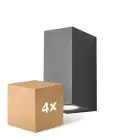 Multipack 4x D'Lite Wall Light Vrebos Aluminium Black | Suitable For 2x GU10