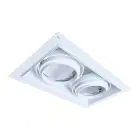 Noxion Recessed Spot Trimless Pro 2x AR111 Tiltable White | Cutout 314x164mm - G53 Socket